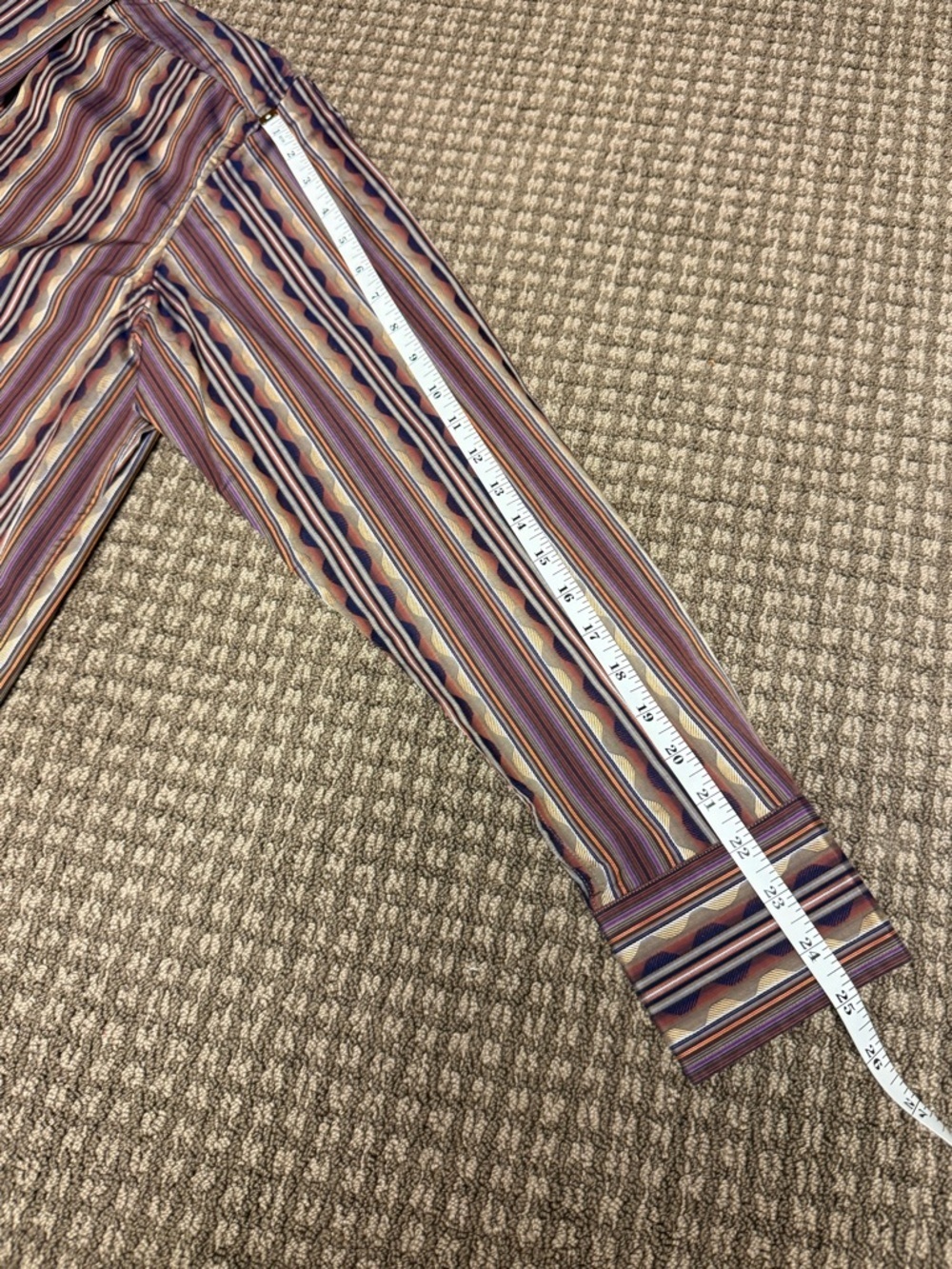 Robert Graham Purple, Blue & Cream Striped Button-Down Shirt - Picture 6 of 8